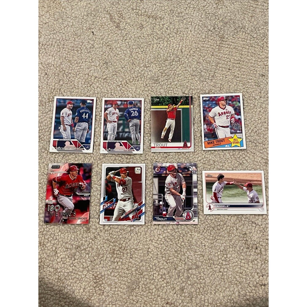 Mike Trout 8 card lot Angels